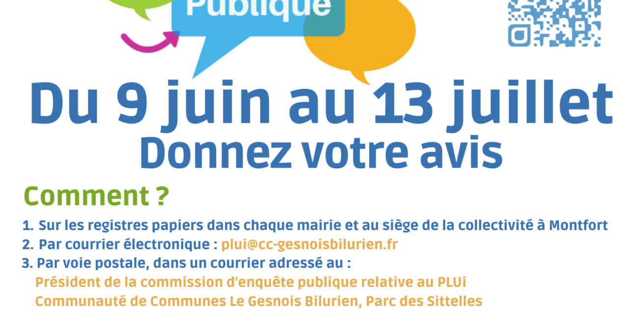 PLUi : enquête publique du 9 juin au 13 juillet