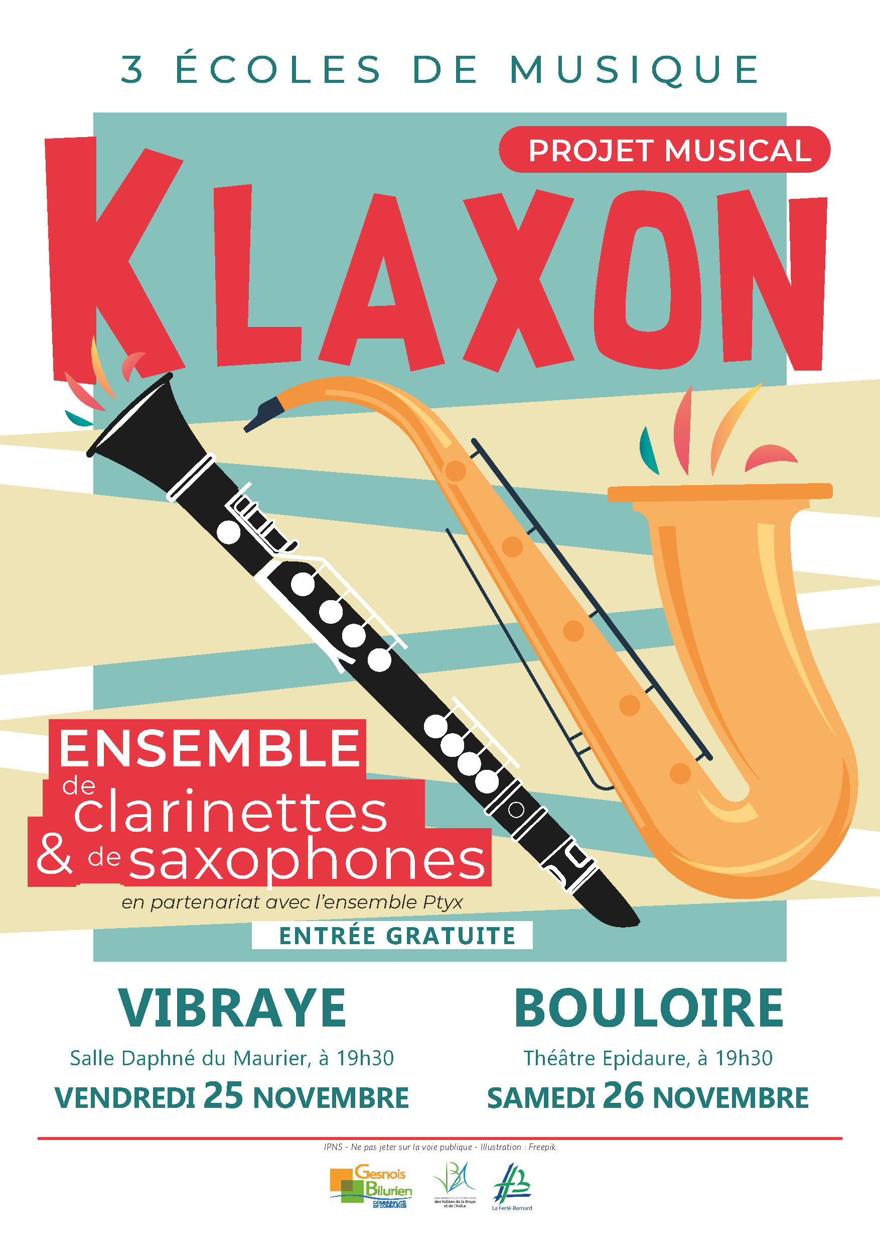 2022-11 Affiche concert KLAXON