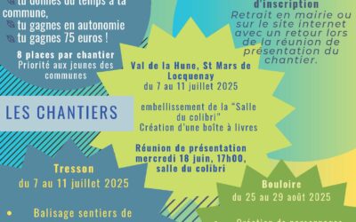 chantiers argent de poche : 3 nouveaux projets pour cet été