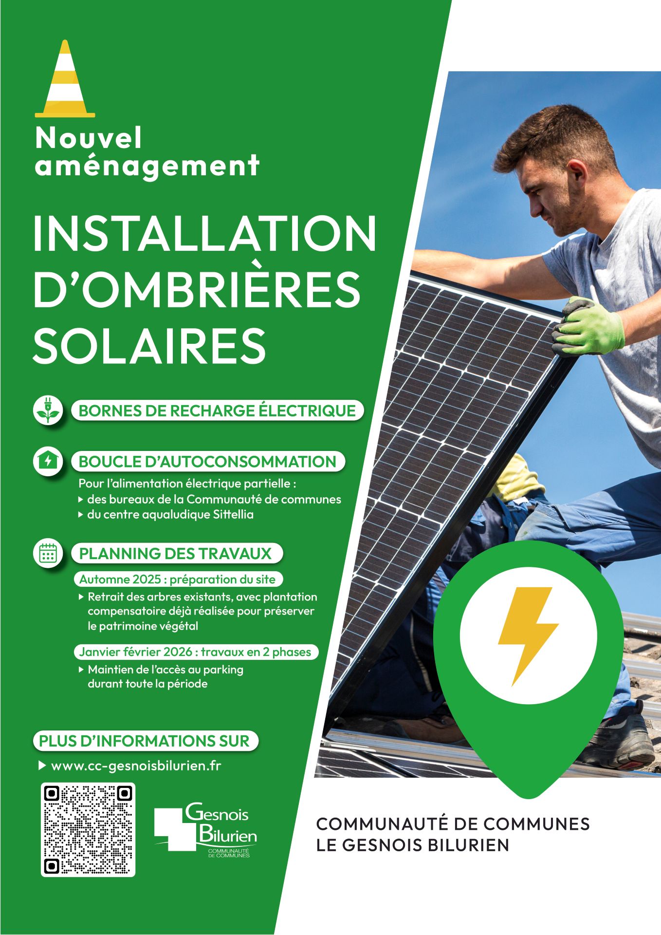 2025-11 ST Ombrières photovoltaïques - Affiche