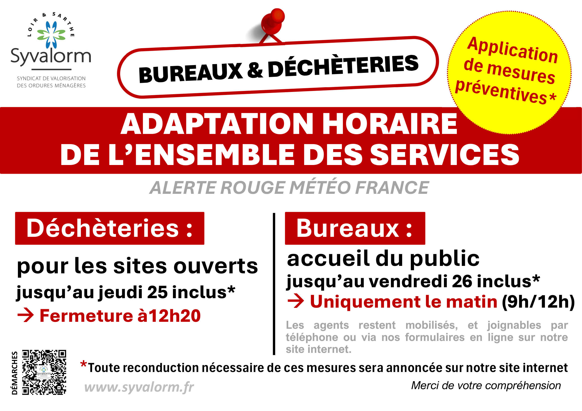 Affiche BUREAUX ET DECHETERIES fermeture exceptionnelle nouvel ordre - v3-1